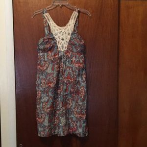 Prairie Mosaic print lace Dress size Small